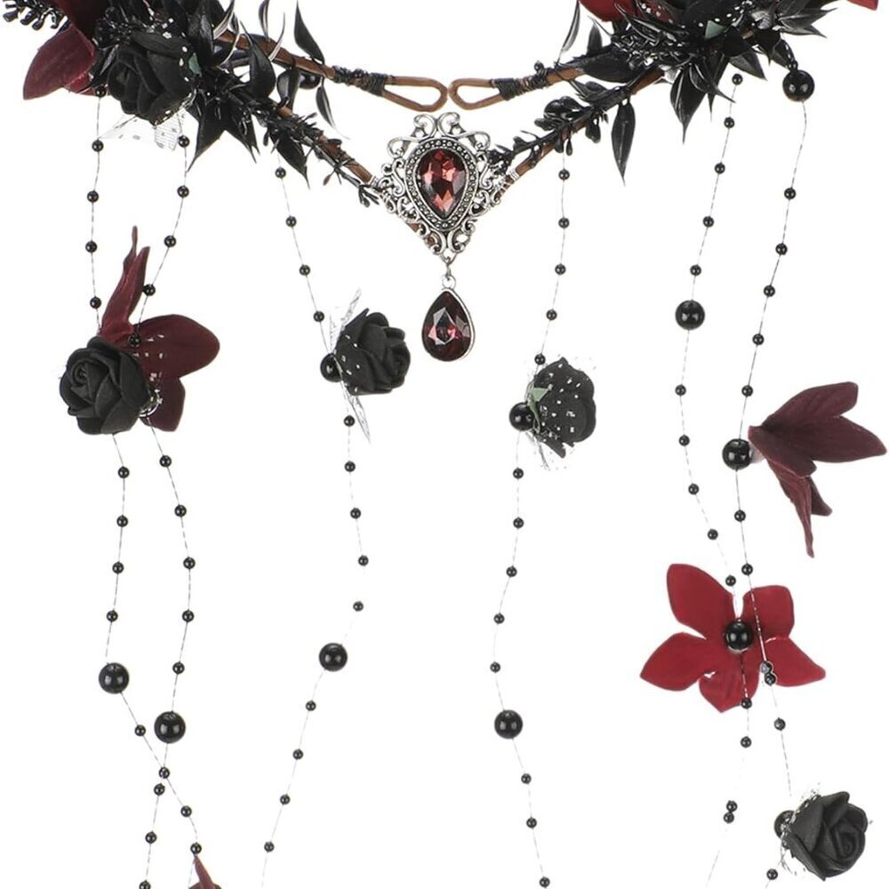 Fairy Flower Crown Headpiece Floral Elf Circlet for Women Woodland Fantasy